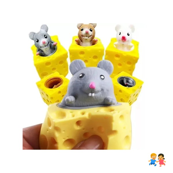 Juguete Antiestrés Squishy , Ratón Y Queso De Descompresión