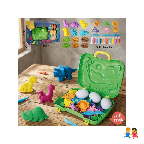 Juguete Maleta Dinosaurio Con Plastilina De Para Niños