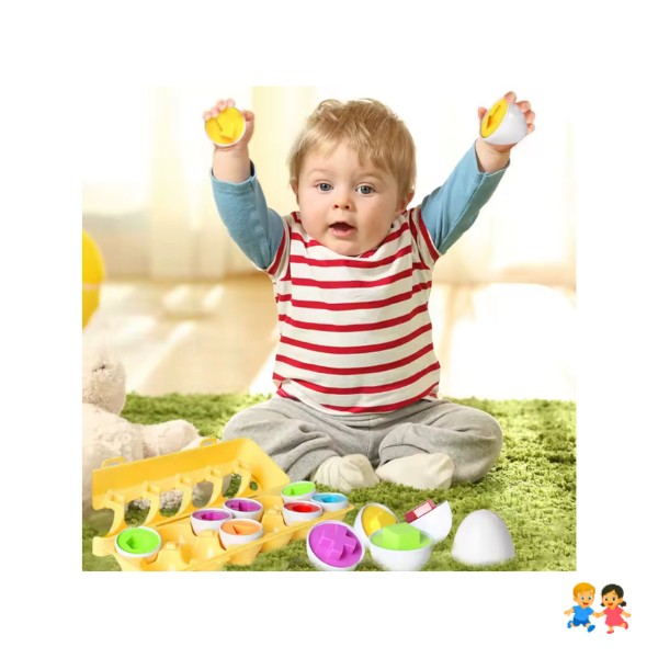 Juguete Para Niños Huevos Montessori Colores Y Formas.