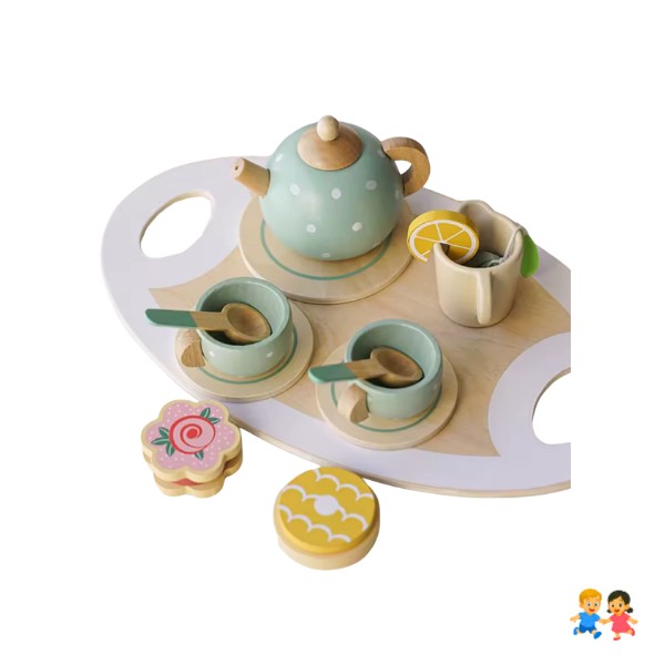 Juego Tazas De Té Madera Niños Juguete Didáctico