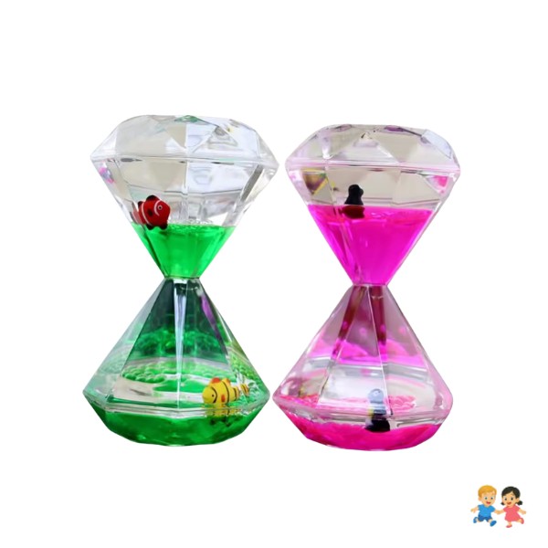 Reloj De Arena Tipo Con Aceite Color En Agua Sensorial