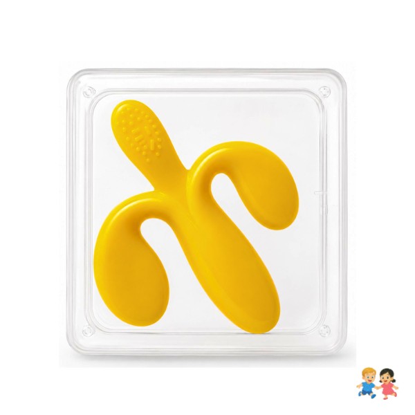 Mordedor Banana De Silicona Para Bebés Con Estuche