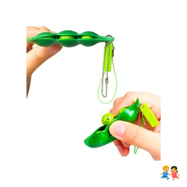 Llavero Arvejas Guisante Anti Estrés Juguetes Sensorial.