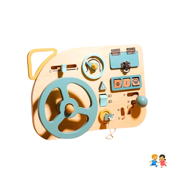 Volante Interactivo Montessori De Madera Para Bebé