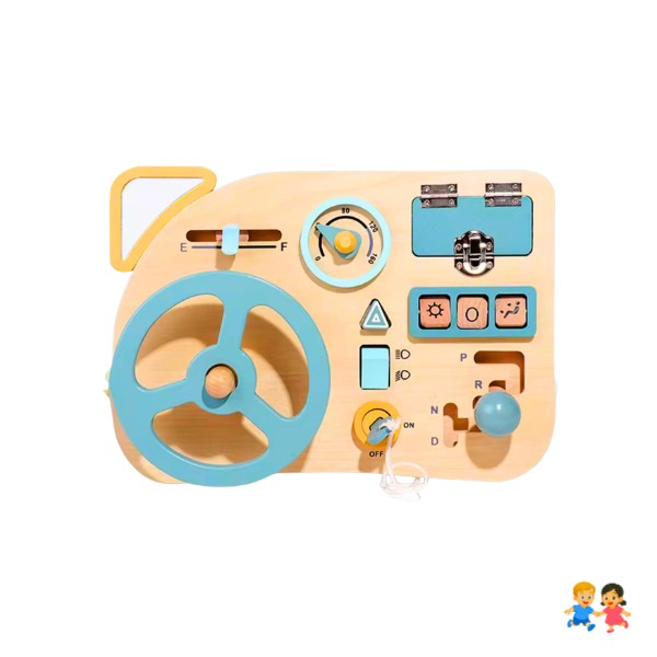 Volante Interactivo Montessori De Madera Para Bebé