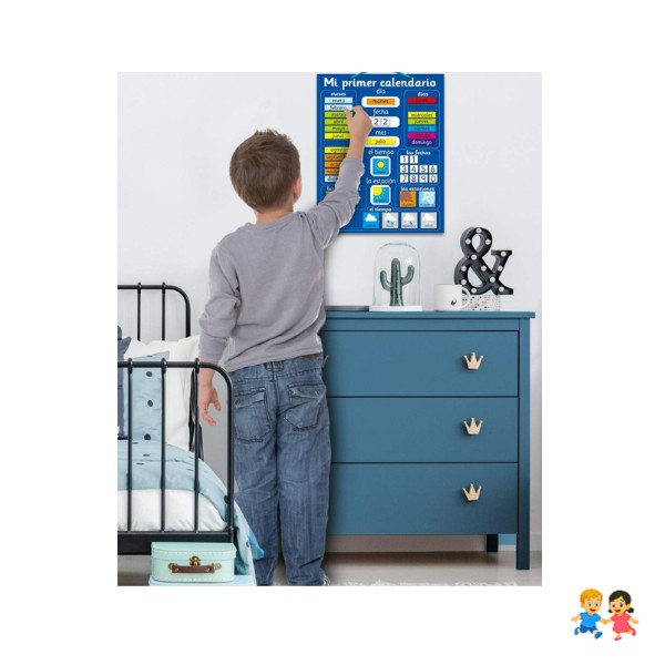 Calendario Educativo Montessori Para Niños Clima Estaciones Fecha