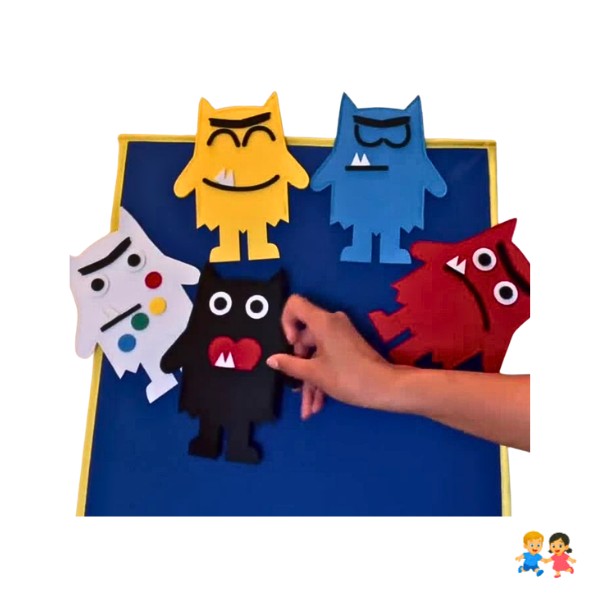 Kit Emociones Infantiles con Monstruos Material Didáctico Educativo