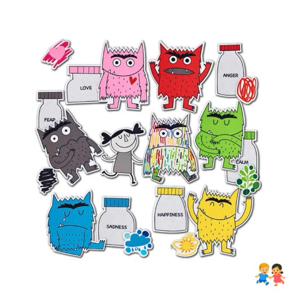 Juego Didáctico Monstruos de las Emociones para Niños