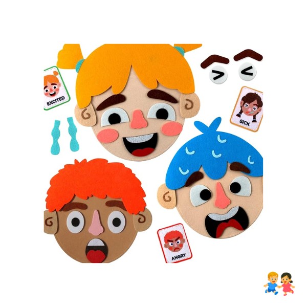 Tablero Expresiones de  Emociones Material Didáctico Socioemocional Para niños