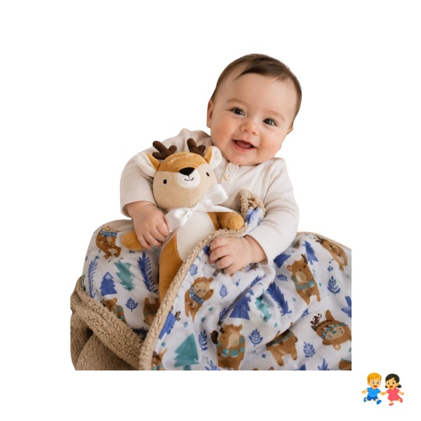 Manta Apego Bebé + Peluche Suave