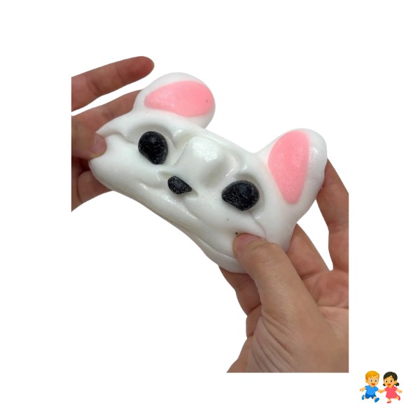 Squishy Perrito Frances Blanco Anti Estrés Sensorial
