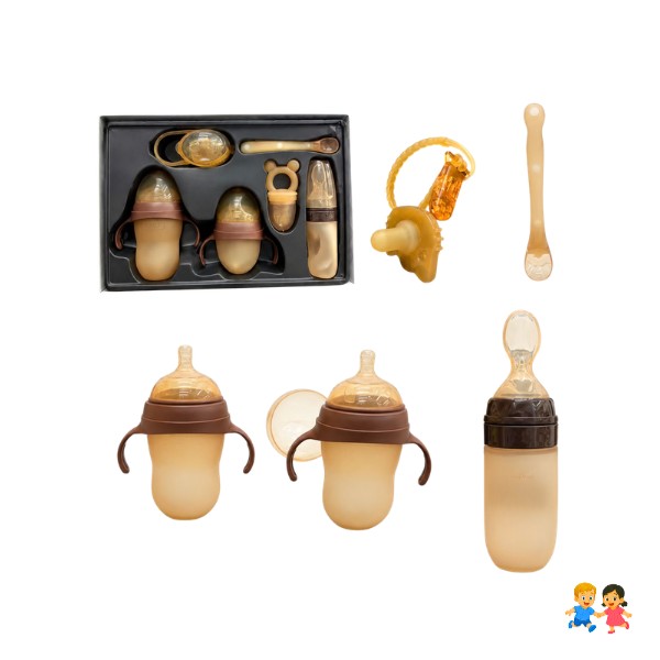 Set Mamaderas Bebé Anti Cólico Con Accesorios