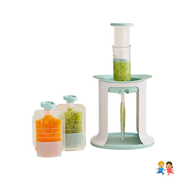 Prensa Fruta Bebé Con Bolsitas Reutilizables