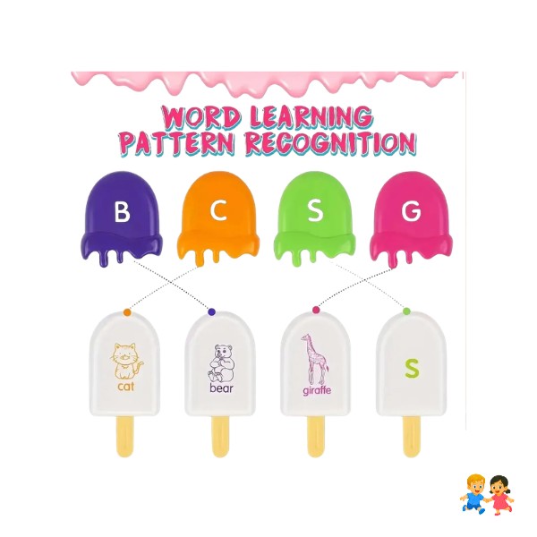 Set Helados Educativo Unir Letras 52 Piezas