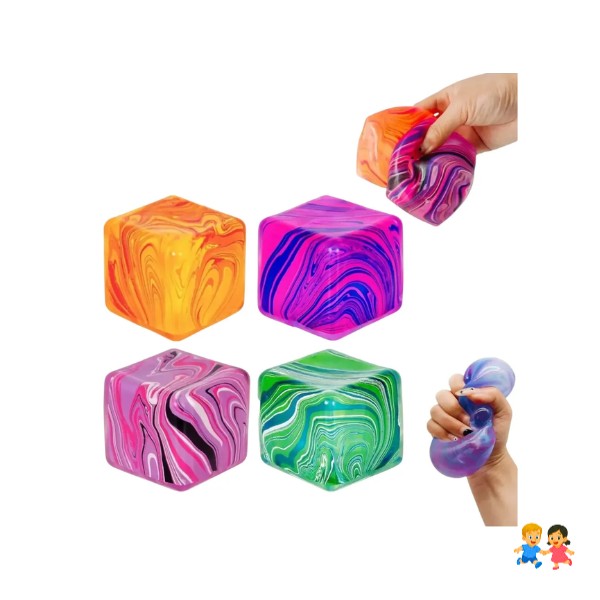 Squishy Cubo De Hielo Silicona Antiestrés Sensorial
