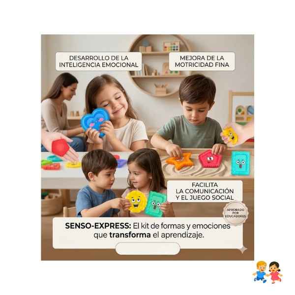 Piedras Sensoriales Emociones y Figuras Geométricas