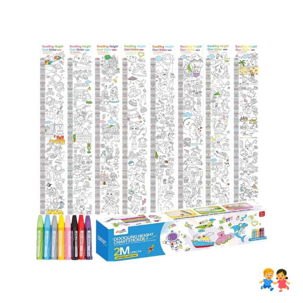 Rollo de Papel Adhesivo para Colorear con Crayones 2mts