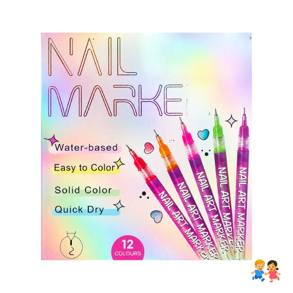 Set Marcadores Punta Arte Uñas Aprendizaje