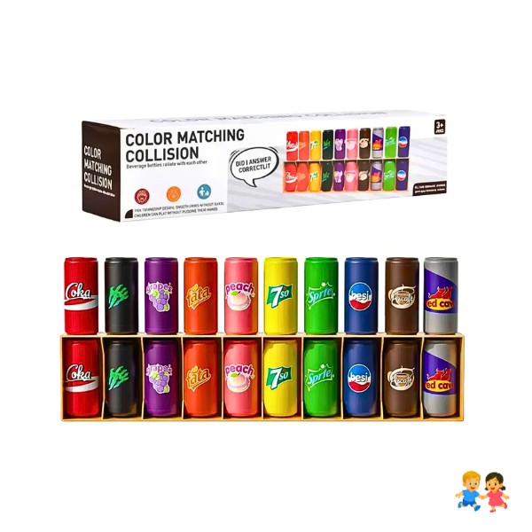 Juego De Memoria: Adivina El Orden Con Botellitas De Colores