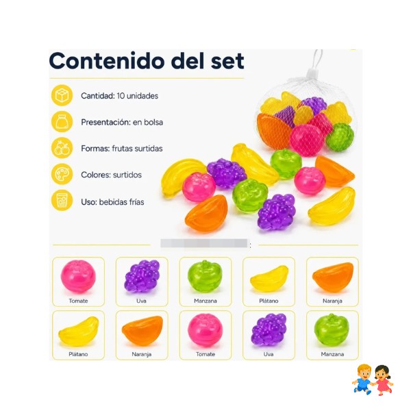 Cubos De Hielo Artificial Reutilizables De Colores