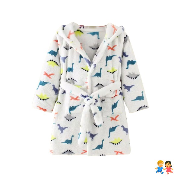 Bata De Baño Infantil Polar Con Capucha Para Niño Y Niña