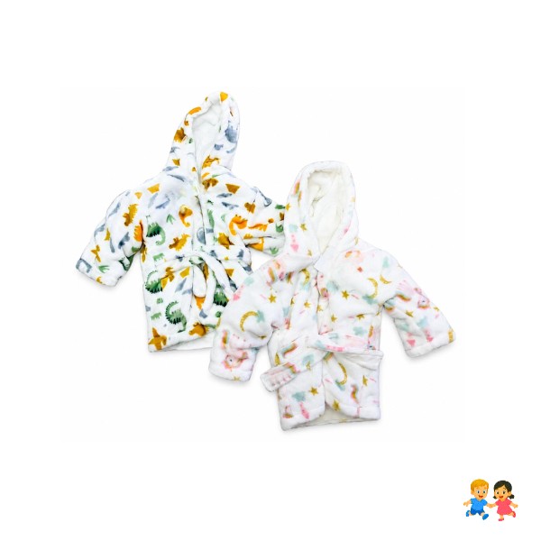 Bata De Baño Infantil Polar Con Capucha Para Niño Y Niña