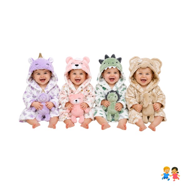 Bata De Baño Polar Bebé + Tuto De Apego