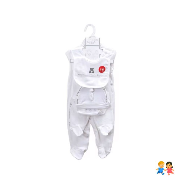 Ajuar Bebé Recién Nacido 0 A 3 Meses Blanco Algodón Unisex