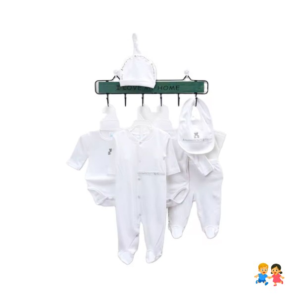 Ajuar Bebé Recién Nacido 0 A 3 Meses Blanco Algodón Unisex