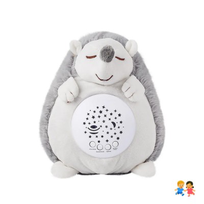 Peluche Erizo Proyector Luz Nocturna Bebé Sonido Ruido Blanco