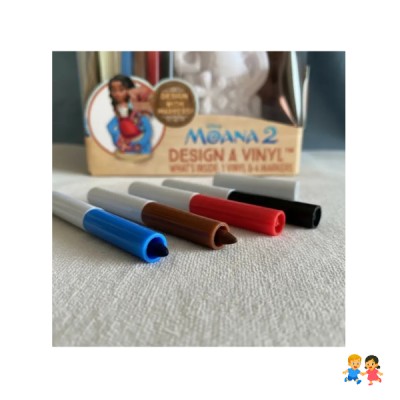 Kit Moana Figura Vinilo Para Pintar Marcadores