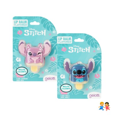 Lip Balm Stitch Disney Gelatti Sabor Fresa Vainilla