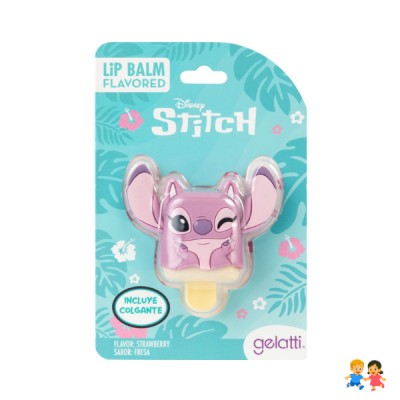 Lip Balm Stitch Disney Gelatti Sabor Fresa Vainilla