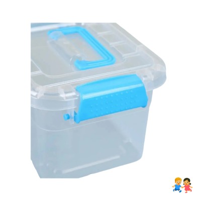 Caja Organizadora Transparente Con Tapa Multiuso Liso