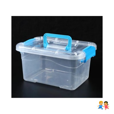 Caja Organizadora Transparente Con Tapa Multiuso Liso