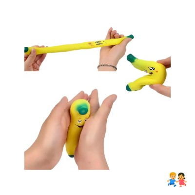 Squishy Banana Plátano Juguete Sensorial Antiestrés