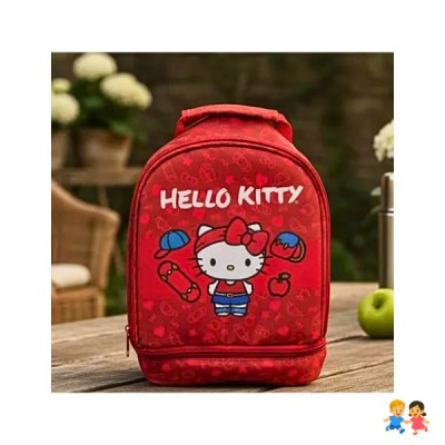 Mochila Hello Kitty Escolar Niña Roja