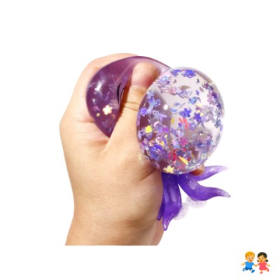Pulpo Squishy Brillante Antiestrés Niños y Adultos