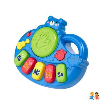 Juguete Musical 3 en 1 Piano Batería Bebé con Luz