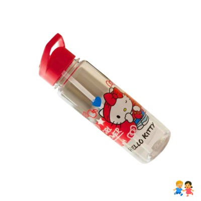 Botella De Agua Hello Kitty Transparente Niña