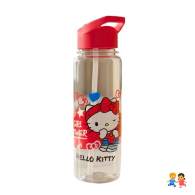 Botella De Agua Hello Kitty Transparente Niña