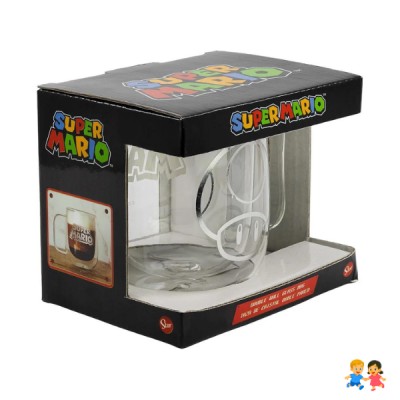 Taza Super Mario Cristal Doble Pared Nintendo