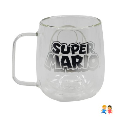 Taza Super Mario Cristal Doble Pared Nintendo