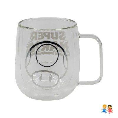 Taza Super Mario Cristal Doble Pared Nintendo