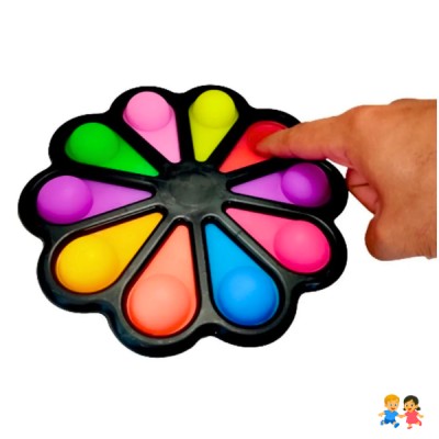 Spinner Juguete Sensorial Giratorio Flor Antiestrés Multicolor