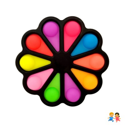 Spinner Juguete Sensorial Giratorio Flor Antiestrés Multicolor