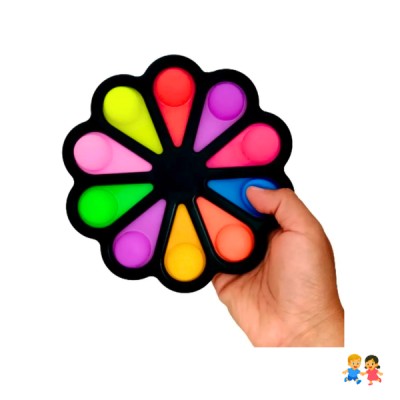 Spinner Juguete Sensorial Giratorio Flor Antiestrés Multicolor