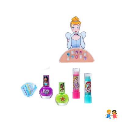 Set De Belleza Disney Princesa Esmaltes Y Uñas Niñas