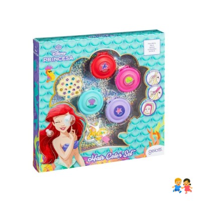 Set Tiza Pelo Disney Princesa Ariel Accesorios Niñas