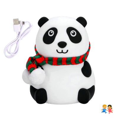 Lampara Nocturna Panda Sensor Bebes Niños Espanta Cuco